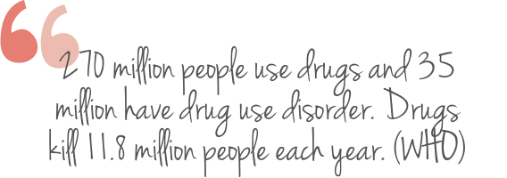 addiction and drug dependence is common